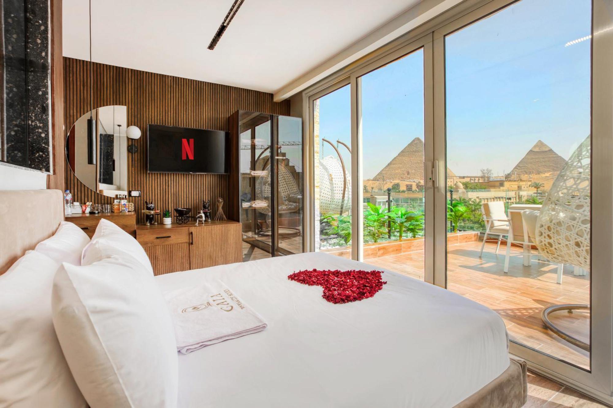 Gaia Pyramids Hotel Kafret el-Gabal Dış mekan fotoğraf